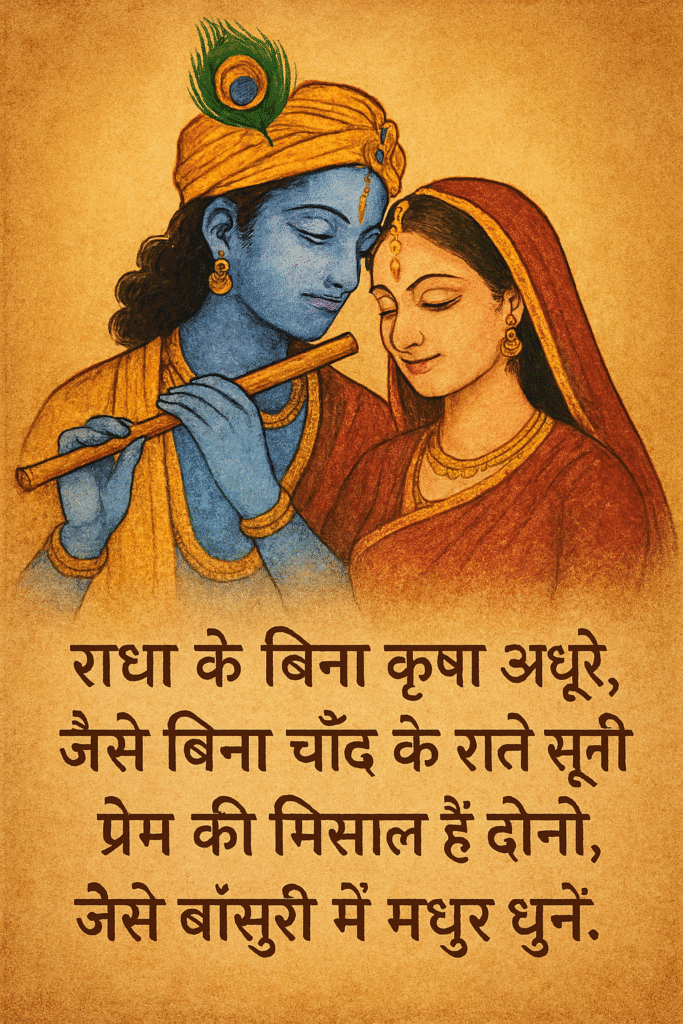 राधा-कृष्ण प्रेम पर शायरी